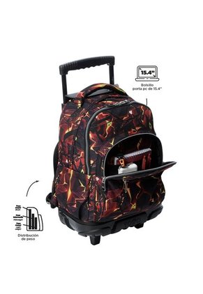 Morral Ruedas Niño Porta PC 15.4" Bomper Renglon Rojo