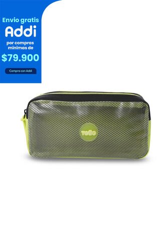 Cartuchera Escolar Mediana Para Niño Mesh Black Negra Totto