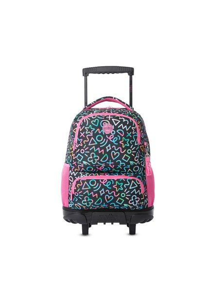 Maleta Para Niña Con Ruedas Skl Grande Negro