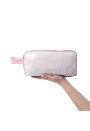 Cartuchera Escolar Grande Para Niña 2 Cuerpos Tex Blanca