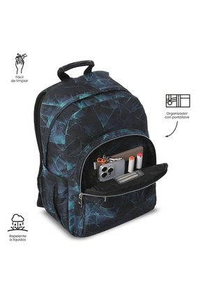 Morral Juvenil Porta PC 14" Acuarela Azul