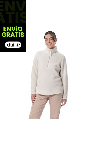 Buzo Con Cremallera Para Mujer Shorel Pullover Blanco Totto