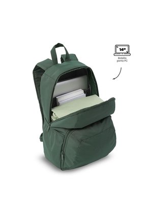 Morral Universitario Ometto 2.0 Porta PC 14" Verde Hombre