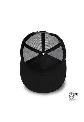 Gorra Plana Sharlie Color Negra/Blanca/