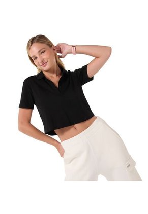 Camisa Polo Saba Para Mujer Negra