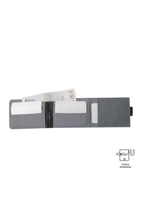 Billetera Dual Grande Con RFID Blocker Gris