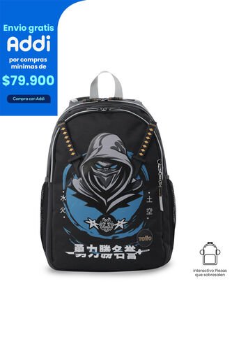 Morral Para Niño Hanzo Grande Negro Totto
