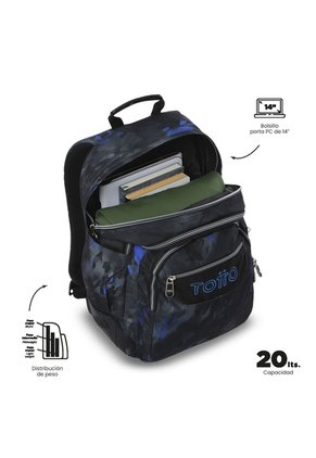 Morral Juvenil Porta PC 14" Rayol Negro