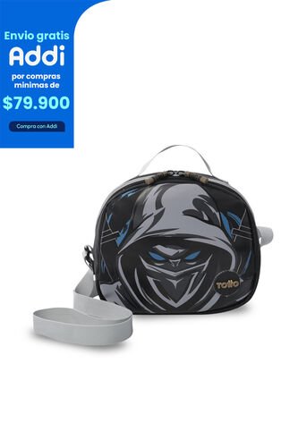 Lonchera Térmica Para Niño Hanzo Mediano Negra Totto