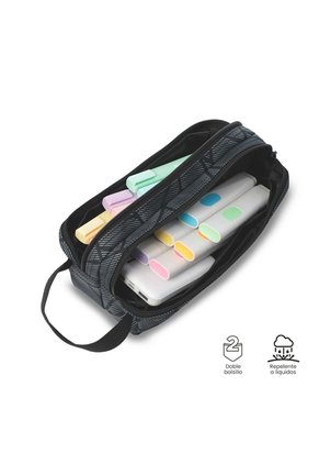 Cartuchera Multiuso Sheyma Print Grande Gris
