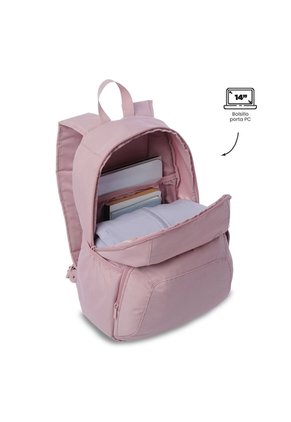 Morral Universitario Ometto 2.0 Porta PC 14" Rosado Mujer