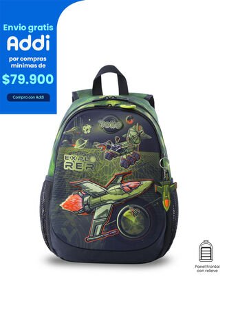 Morral Para Niño Explorer Ship Mediano Verde Totto