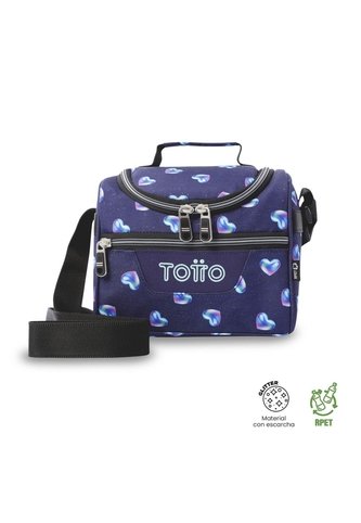 Lonchera Térmica Para Mujer Pizarra Glitter Mediana Azul Totto