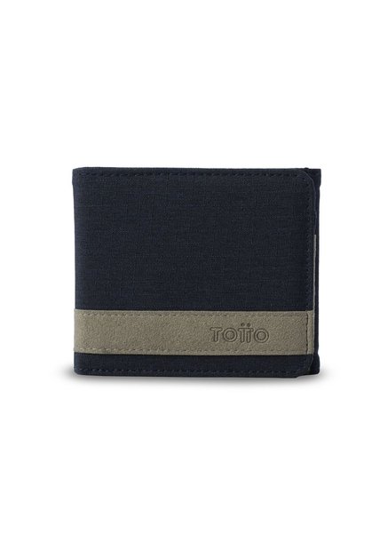 Billetera Hombre Lad Grande Con RFID Blocker Azul
