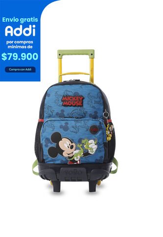 Maleta Para Niño Con Ruedas Mickey Mediano Azul Totto