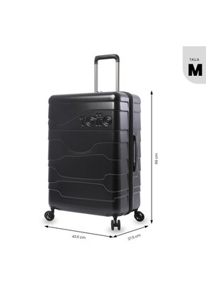 Maleta De Viaje Mediana 360 Gravity Ultraliviana Negra