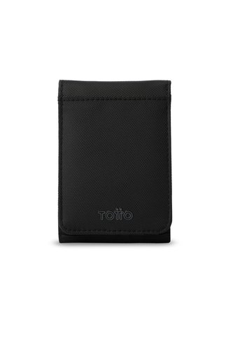 Billetera Hombre Wood 2 Grande Con RFID Blocker Negra Totto