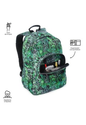 Morral Juvenil Porta PC 14" Acuarela Gris