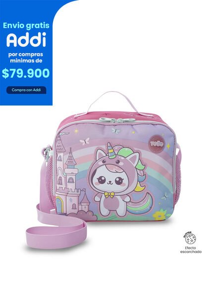 Lonchera Térmica Para Niña Magic Spark Grande Rosada