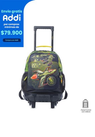 Maleta Para Niño Con Ruedas Explorer Ship Mediano Verde Totto