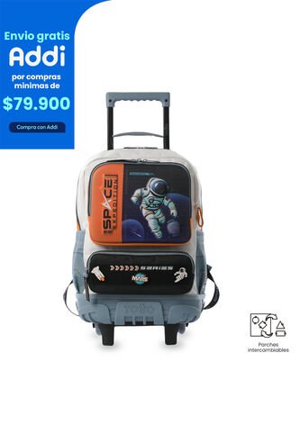 Maleta Para Niño Con Ruedas Gemini Mediano Naranja Totto