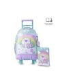 Combo Escolar Morral Con Ruedas Little Magic + Lonchera Y Cartuchera de Totto