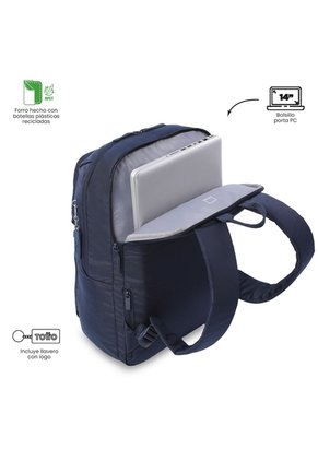 Morral Universitario Cloud Porta PC 14" Azul