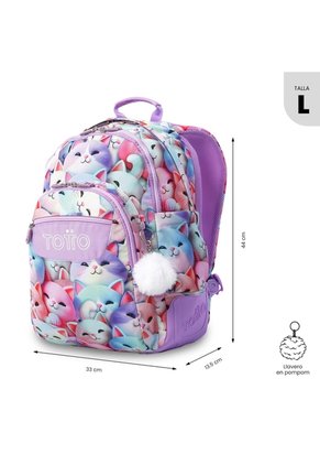 Morral Juvenil Porta PC 14" Rayol De Gatos