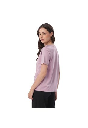 Camisa Para Mujer Unicolor Viny Manga Corta Rosada