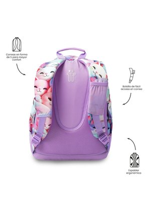 Morral Juvenil Porta PC 14" Rayol De Gatos