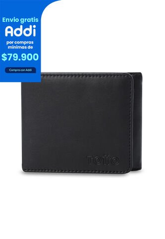 Billetera Para Hombre Ermatto Con RFID Blocker Negra Totto