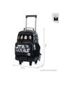 Maleta Para Niño Con Ruedas Star Wars Jedi Mediano Negro de Totto