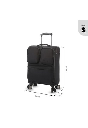 Maleta De Cabina 360 Canvas S1 10 Kilos Negra