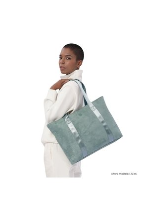 Tote Bag Para Mujer Mixi Gam En Gamuza Grande Verde