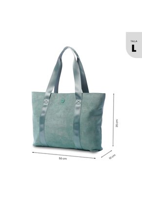 Tote Bag Para Mujer Mixi Gam En Gamuza Grande Verde