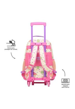 Morral Con Ruedas Para Niña Ice Fruit L  Beige