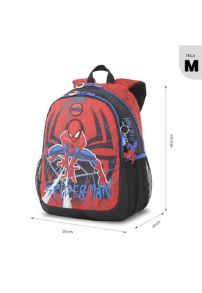Morral Para Niño Spiderman Urban Mediano Color Rojo