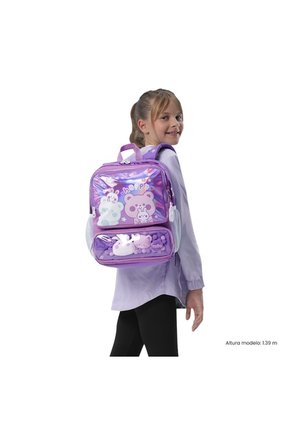 Morral Para Niña Friends Party Pequeño Color Morado