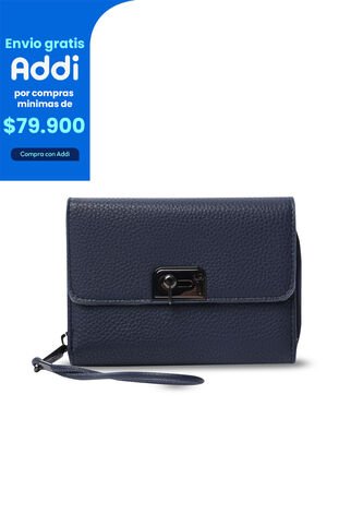 Billetera Para Mujer Smooth Cri Con RFID Blocker Azul Totto