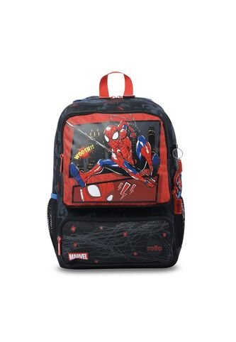 Morral Para Niño Spiderman Hero Mediano Negro Totto