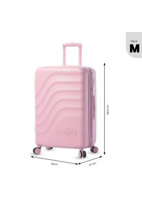 Maleta De Viaje Mediana 360 Bazy + 2.0 Rosada