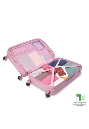 Maleta De Viaje Mediana 360 Bazy + 2.0 Rosada