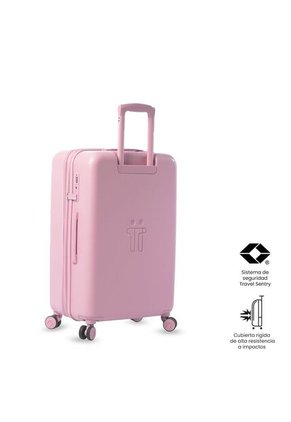 Maleta De Viaje Mediana 360 Bazy + 2.0 Rosada