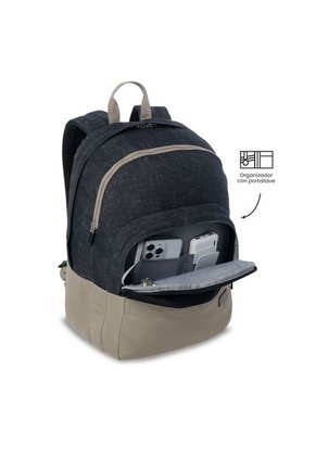 Morral Universitario Toluca 2.0 Porta PC 16" Negro Mujer