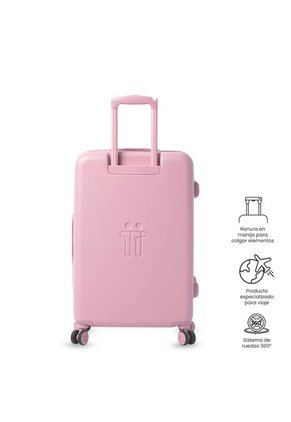 Maleta De Viaje Mediana 360 Bazy + 2.0 Rosada