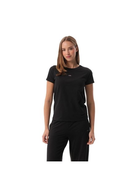 Camiseta Estampada Para Mujer Prime Manga Corta Negra