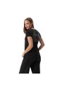 Camiseta Estampada Para Mujer Prime Manga Corta Negra de Totto