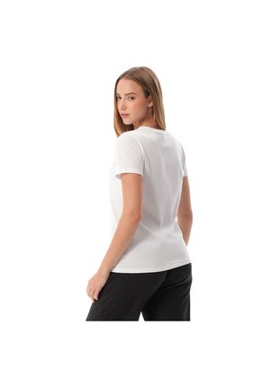 Camiseta Estampada Para Mujer Dusti Manga Corta Blanca