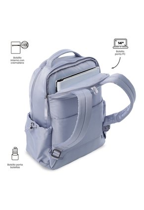 Morral Universitario Estambul Porta PC 14" Morado Mujer