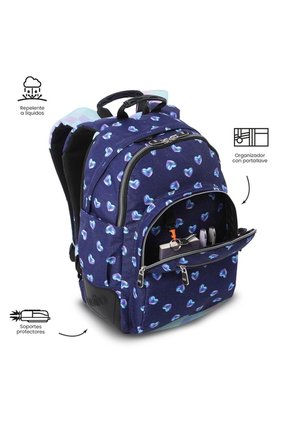 Morral Juvenil Porta PC 14" Rayol Glitter Azul